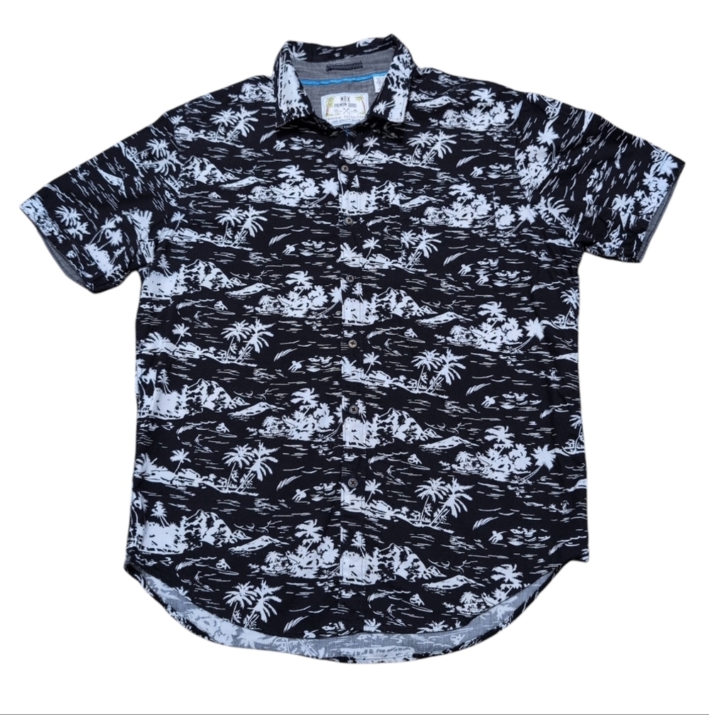 MBX Premium Goods Tropical Collection Men's‎ Short Sleeve Button Down Sz Large